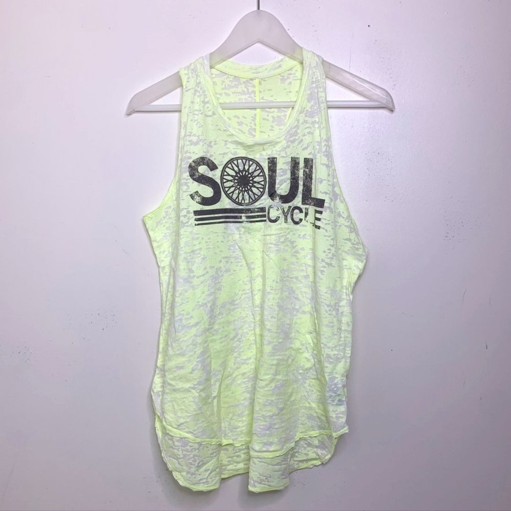 5/$25 Soulcycle burnt out effect muscle tank top